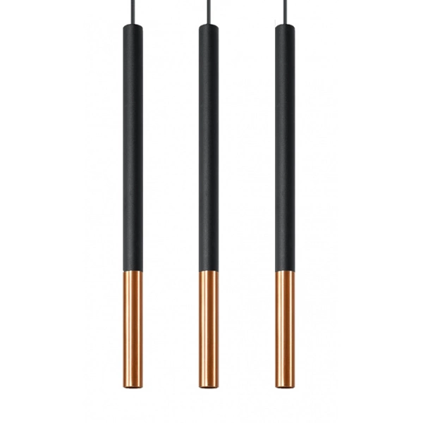 Lampa wisząca MOZAICA 3L SL.0889 czarny/miedź 3xG9