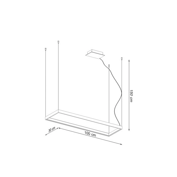 Lampa wisząca TUULA M, biała, 50W LED, barwa ciepła 3000K, TH.159