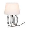 Lampa stołowa Merano 1xE27 maks. 25W Czarny metal/czarny kabel PCV/biały klosz z tkaniny 7566104