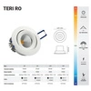 Oprawa wpuszczana oczko TERI RO 10W neutralna 4000K czarny śr. 8,1cm