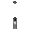 Lampa Wisząca Zefir 1xE27 Max.60W Czarny Metal/Przezroczysty Kabel PCV/Szkło Dymne 113870104
