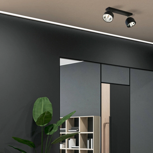 ALTEA BLACK LAMPA SUFITOWA 2 PŁ + ŻARÓWKI 6518