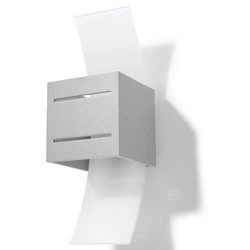 Kinkiet Sollux LORETO Aluminium, Szary, Szkło, G9 12W LED, SL.0202