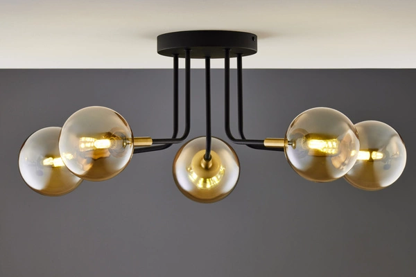 Nowoczesna Lampa sufitowa BURANO wys. 31cm 5xG9 14W IP20 | Złoty