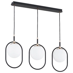 Lampa wisząca ALFA AMARO CZARNA & BIAŁA 3xE14 78cm | 62461
