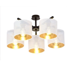 Lampa sufitowa Emibig JORDAN 5 Biały/GOLD 1145/5