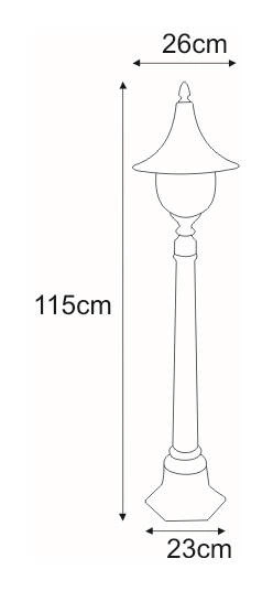 Lampa ogrodowa stojąca K-8134 CZARNY z serii BOSTON