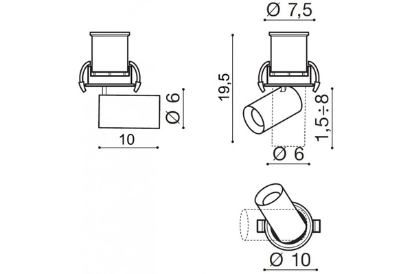 Azzardo LUNA 15W DIMM WHITE 2828