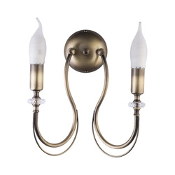 Klasyczny Kinkiet MELANI wys. 31cm 2xE14 11W IP20 | Stare złoto