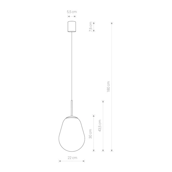 Lampa wisząca PEAR S w nowoczesnym stylu 8673