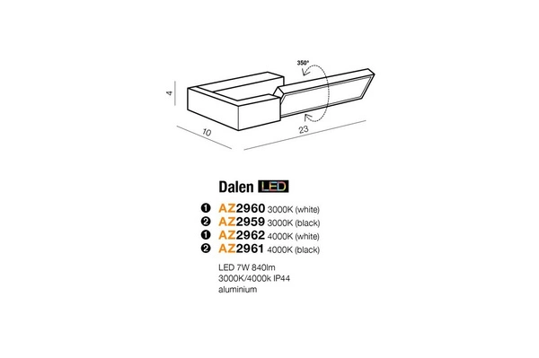 Azzardo DALEN 3000K GOLD 5251