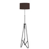 FLOAT LAMPA PODŁOGOWA CZARNA 1X60W E27 ABAŻUR TIMBER CIEMNY
