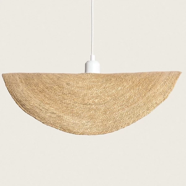 Lampa Wisząca Boho Kapelusz z Włókna Naturalnego Abruzzo Eleonora 50cm E27