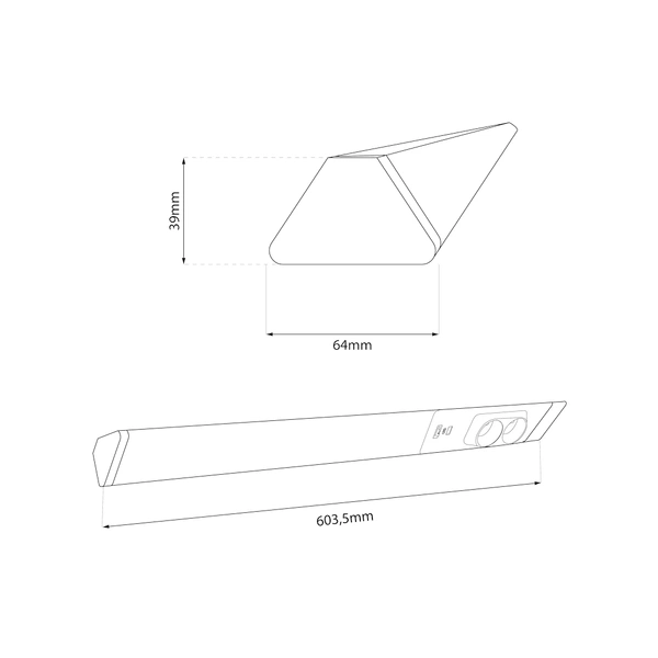 Lampa Podszafkowa Dual 18W 4000K USB-A/C + Gniazda 230V