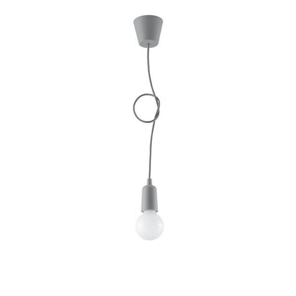 Lampa Wisząca DIEGO 1, PCV Szara, E27 60W, SL.0575