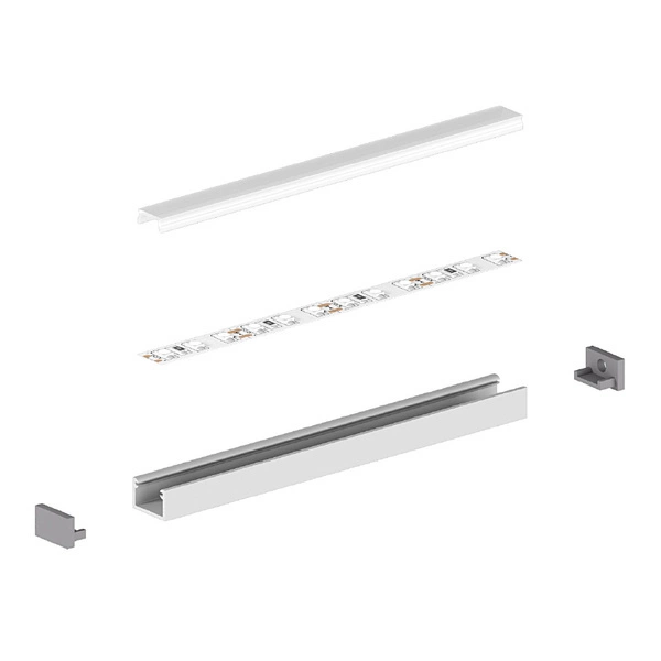 Zaślepka końcowa P18-1 do profilu LED komplet | czarny