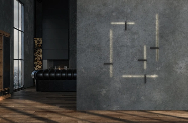 Nowoczesny smukły kinkiet IMPULSE LED M 10W IP23 LED szer. 91cm | czarny 8116