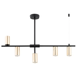 Lampa sufitowa ALFA SAUR CZARNA & ZŁOTA 5xGU10 81cm | 63325