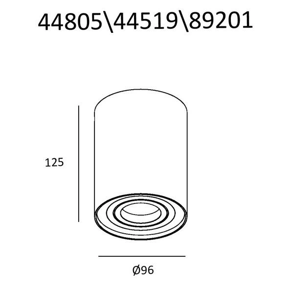 Lampa sufitowa punktowa SPOT RONDOO Czarny
