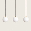 Lampa Wisząca szklana mleczne kule Abruzzo Parma