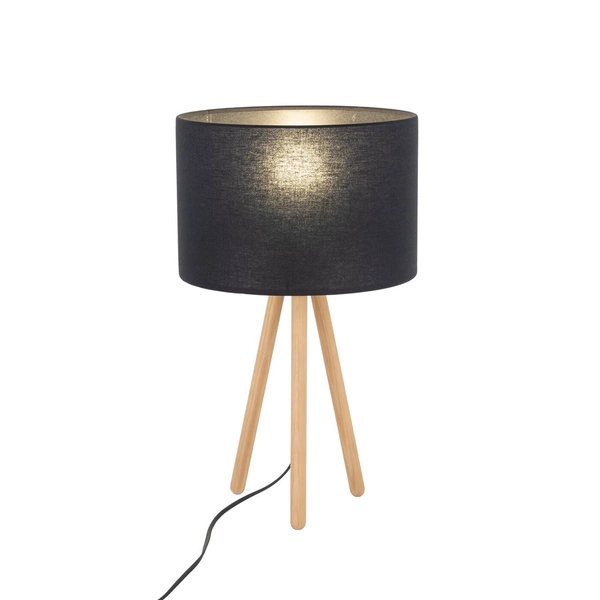 Minimalistyczna lampka nocna buk TOKYO E27 60W wys. 52cm | czarny 5293