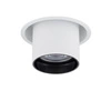 Regulowana lampa podtynkowa MONO SLIDE śr. 8,3cm GU10 | biały/czarny 10796