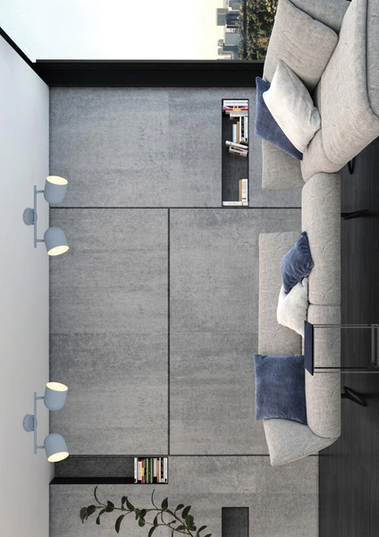 Nowoczesna lampa sufitowa AZURO listwa 92-63212 szary mat 2xE27