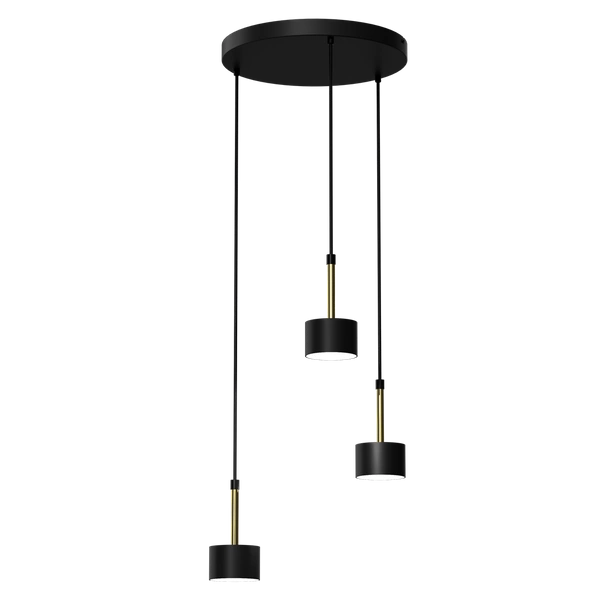 Lampa wisząca ARENA, MLP7762, czarny/złoty, 3x11W GX53