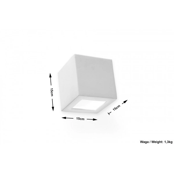 Kinkiet ceramiczny LEO SL.0005 biały (może być malowany) 1xE27