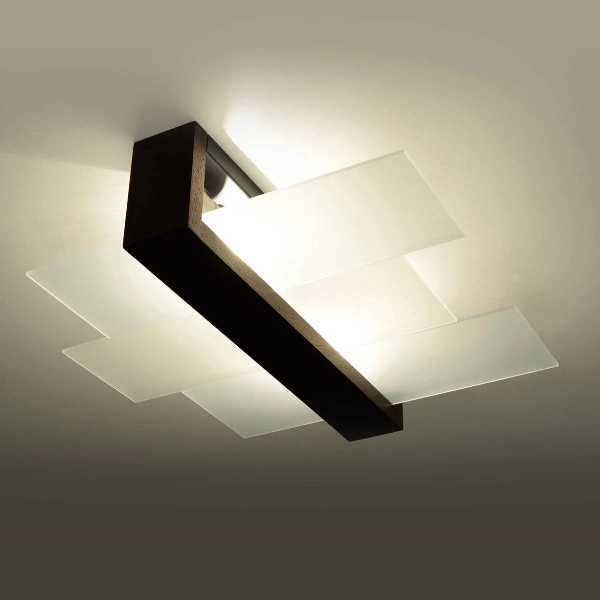 Plafon FENIKS 2 lampa sufitowa drewno kolor drewno naturalne 2x15W LED, SL.0076