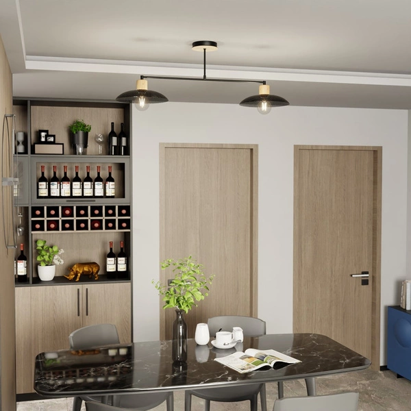 Lampa sufitowa Emibig KOBE 2 Czarny 1318/2