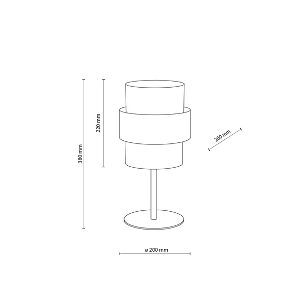 CALISTO BLACK LAMPKA NOCNA 1 5895