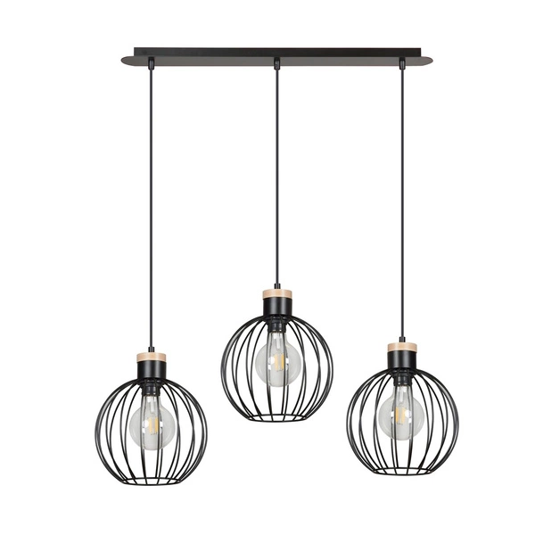 Lampa wisząca Emibig BARBADO 3 Czarny 754/3