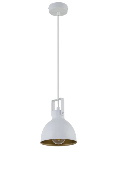 Stylowa lampa wisząca biura i domu MARS zwis biały złoty