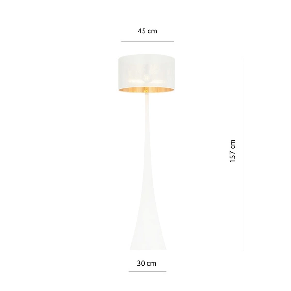 Lampa podłogowa Emibig ESTRELLA LP1 Biały/GOLD 1155/LP1