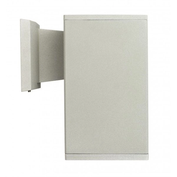 Kinkiet aluminiowy kwadratowy na elewację E27 ADELA 8002 AL | srebrny