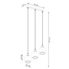 Lampa wisząca ALINO 3, czarny/dymiony, 3x60W E27, SL.1142