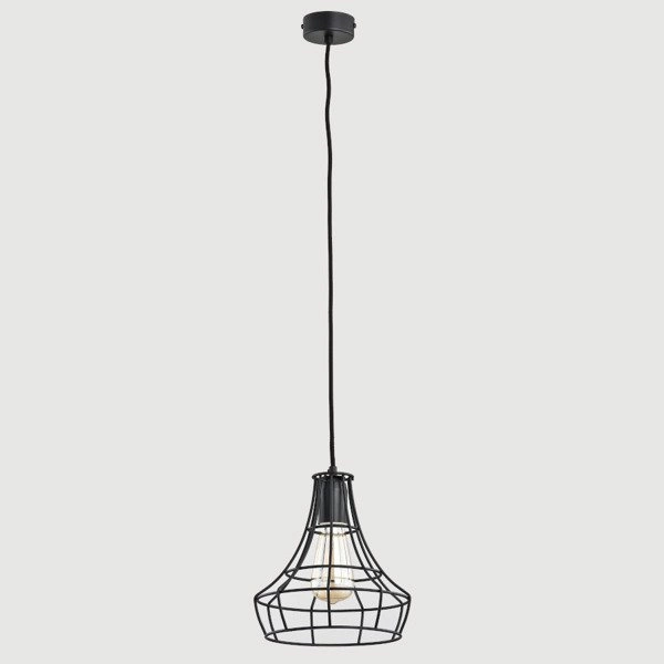 Druciana lampa kratka SOLIX czarna śr. 17,5cm