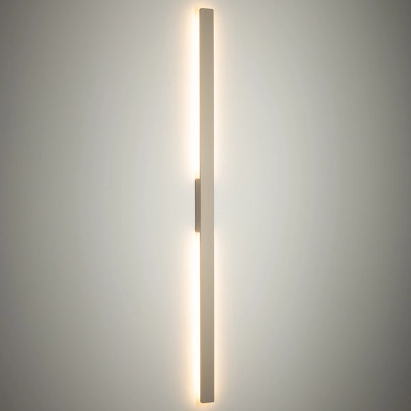 Zewnętrzny kinkiet DEMI LED L 24W 3000K 1500lm wys.144cm szer.5.2cm IP54 | Sand 11560