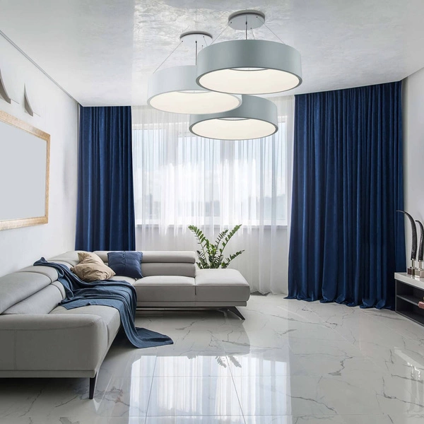 Lampa wisząca MALAGA, szara, 24W LED, barwa ciepła 3000K