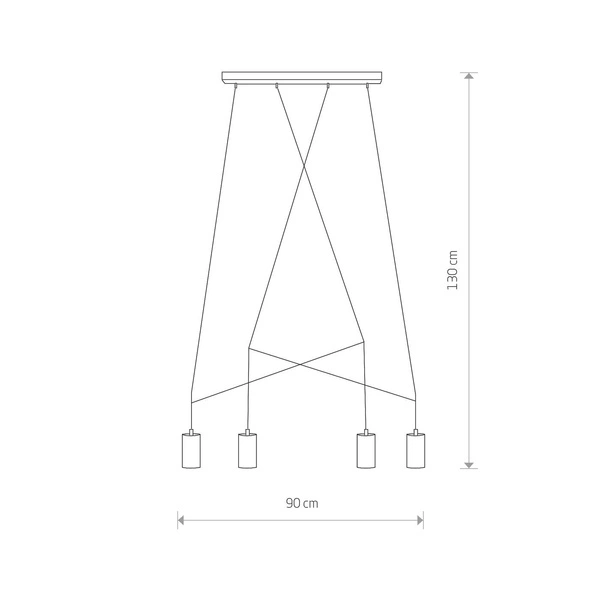 Lampa wisząca IMBRIA BLACK IV listwa 9192