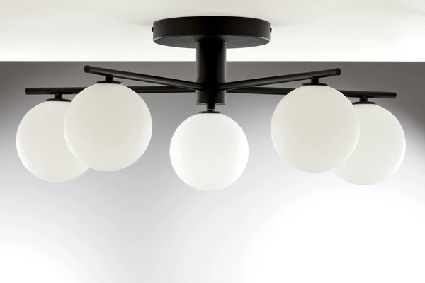 Nowoczesna Lampa sufitowa PRATO wys. 27cm 5xG9 14W IP20 | czarny