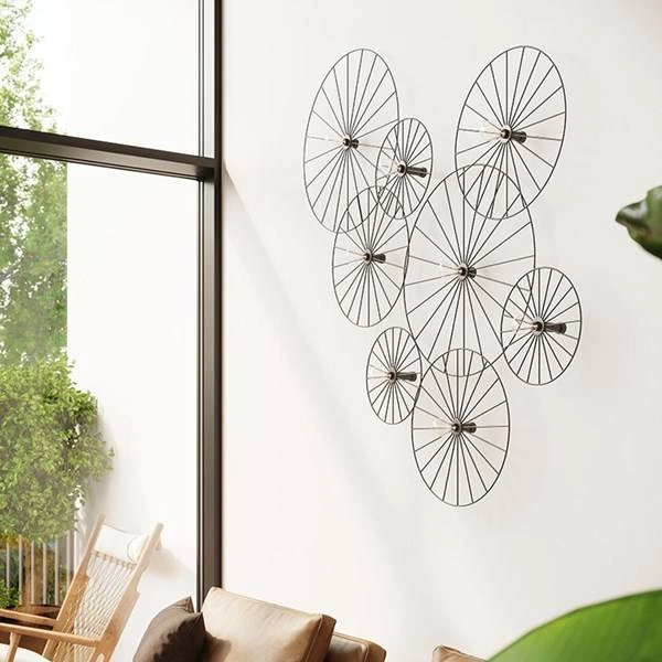 Industrialny kinkiet/plafon SIRKEL 45, czarny, 1x60W E27, TH.142