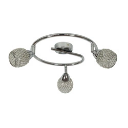 Nowoczesna lampa sufitowa CLEAR spirala 98-06899 chrom/transparentny 3xG9