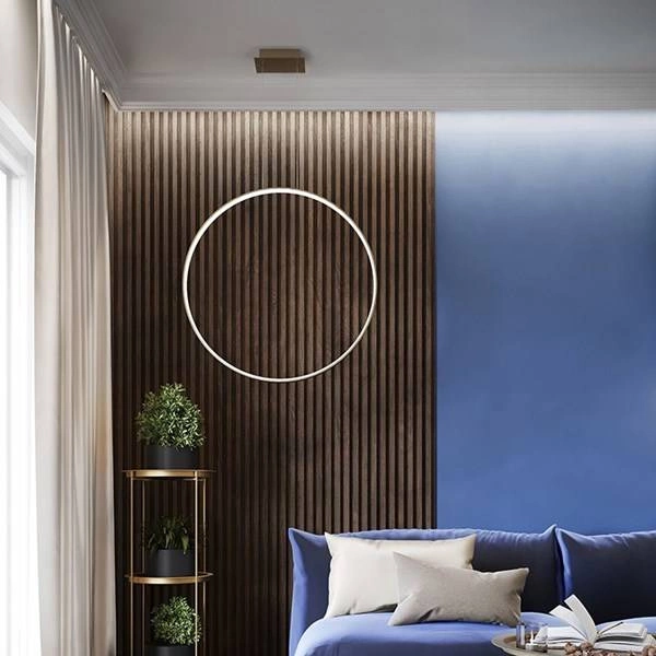 Nowoczesna lampa wisząca RIO 55, złota, 30W LED, barwa neutralna 4000K, TH.221