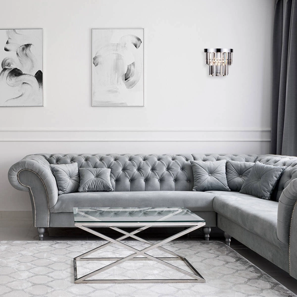 Kinkiet VETRO, chrom/transparentny, 1x40W E14