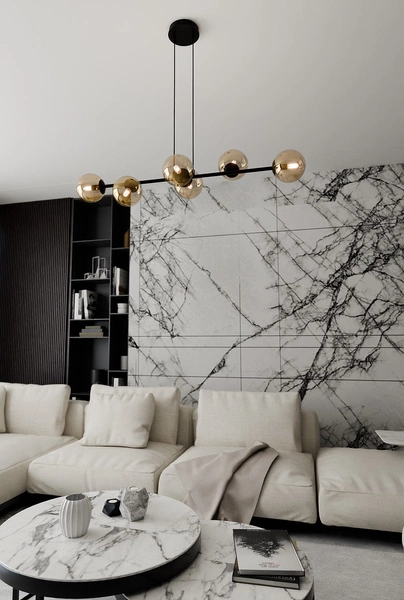 Lampa wisząca Emibig ROSSI 6 BL MIODOWY 876/6