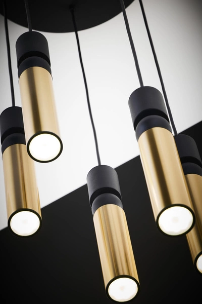 Nowoczesna Lampa wisząca ALAS wys. 35-136cm 5xG10 14W IP20 | Złoty