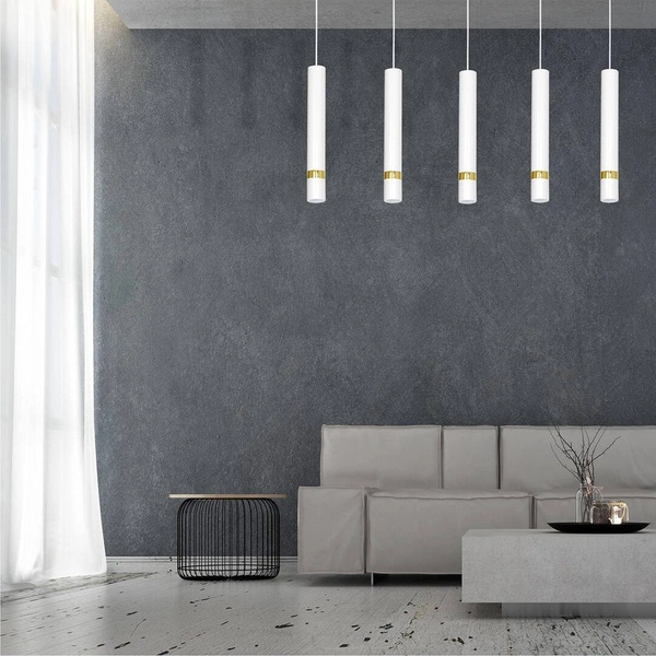 Lampa wisząca JOKER, MLP6122, biały/złoty, 5x8W GU10