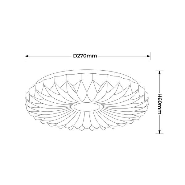 Plafon Zivora 26 cm biały LED 4000K